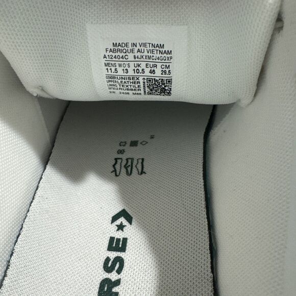 Converse Pro Blaze Classic Ox Leather Shoes White Green Egret- A12404C Size 11.5 - Picture 7 of 8